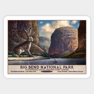 Big Bend Jackalope Sticker